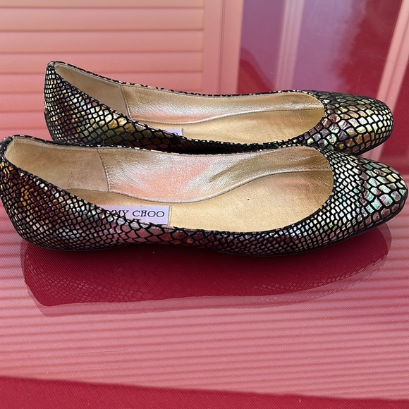Jimmy Choo, London snakeskin, beautiful design flats, size40 - Picture 4 of 8